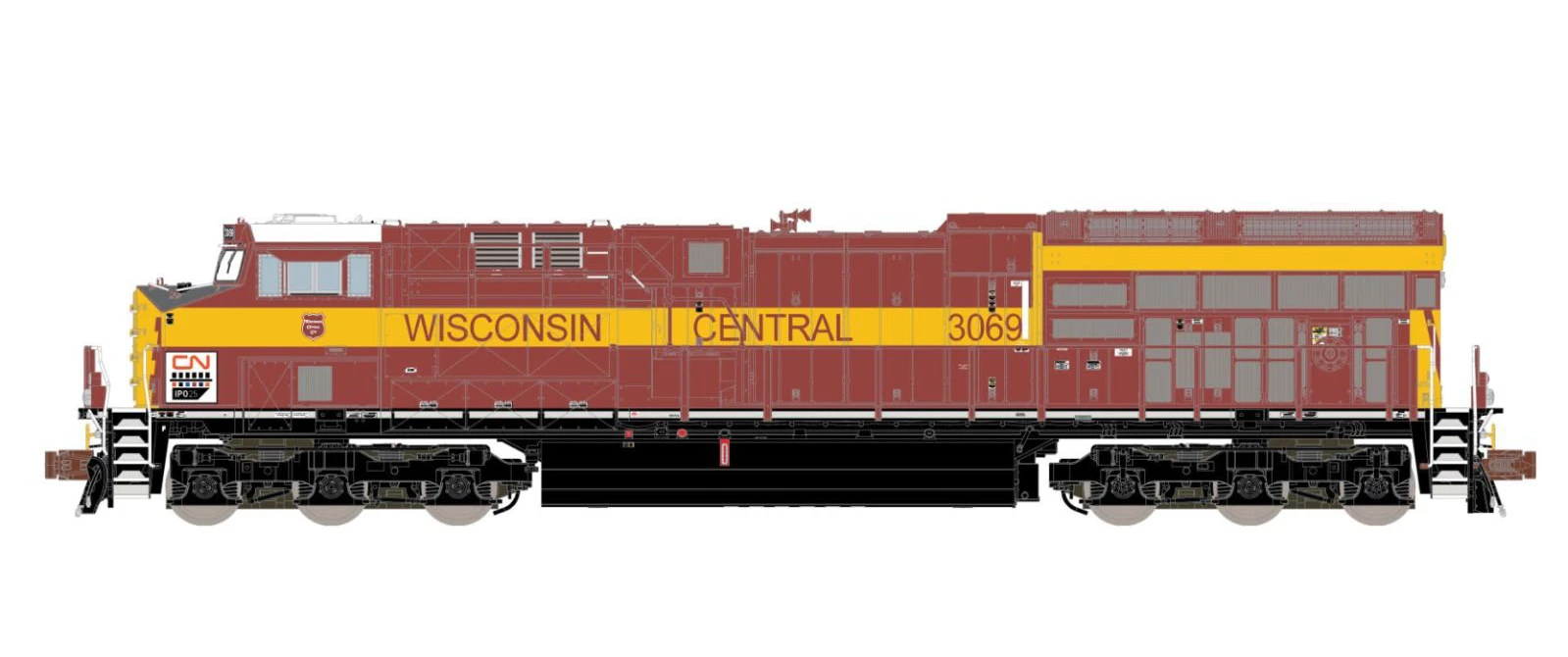 ScaleTrains Rivet 33640 N Scale GE ET44 Tier 4 Diesel "WC Heritage" CN 3069 DCC & Sound - Image 2