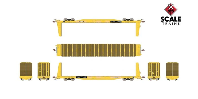 ScaleTrains Rivet 38385 HO Scale BSC F68AH Bulkhead Flatcar "Speed" TTPX 811230 - Image 2