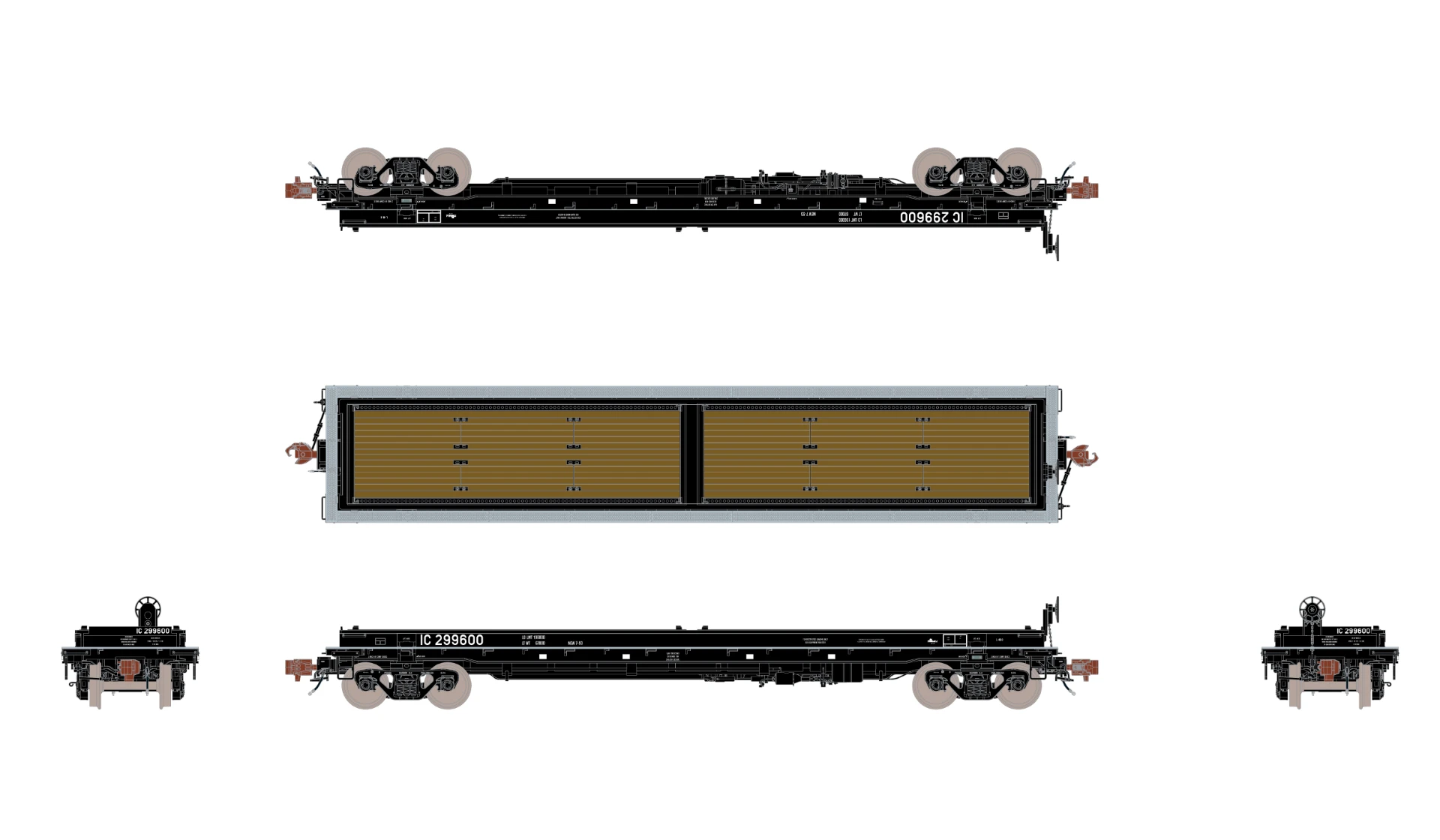 ScaleTrains Rivet 38416 HO Scale Thrall 48' Coil Steel Car IC 299615 - Image 3