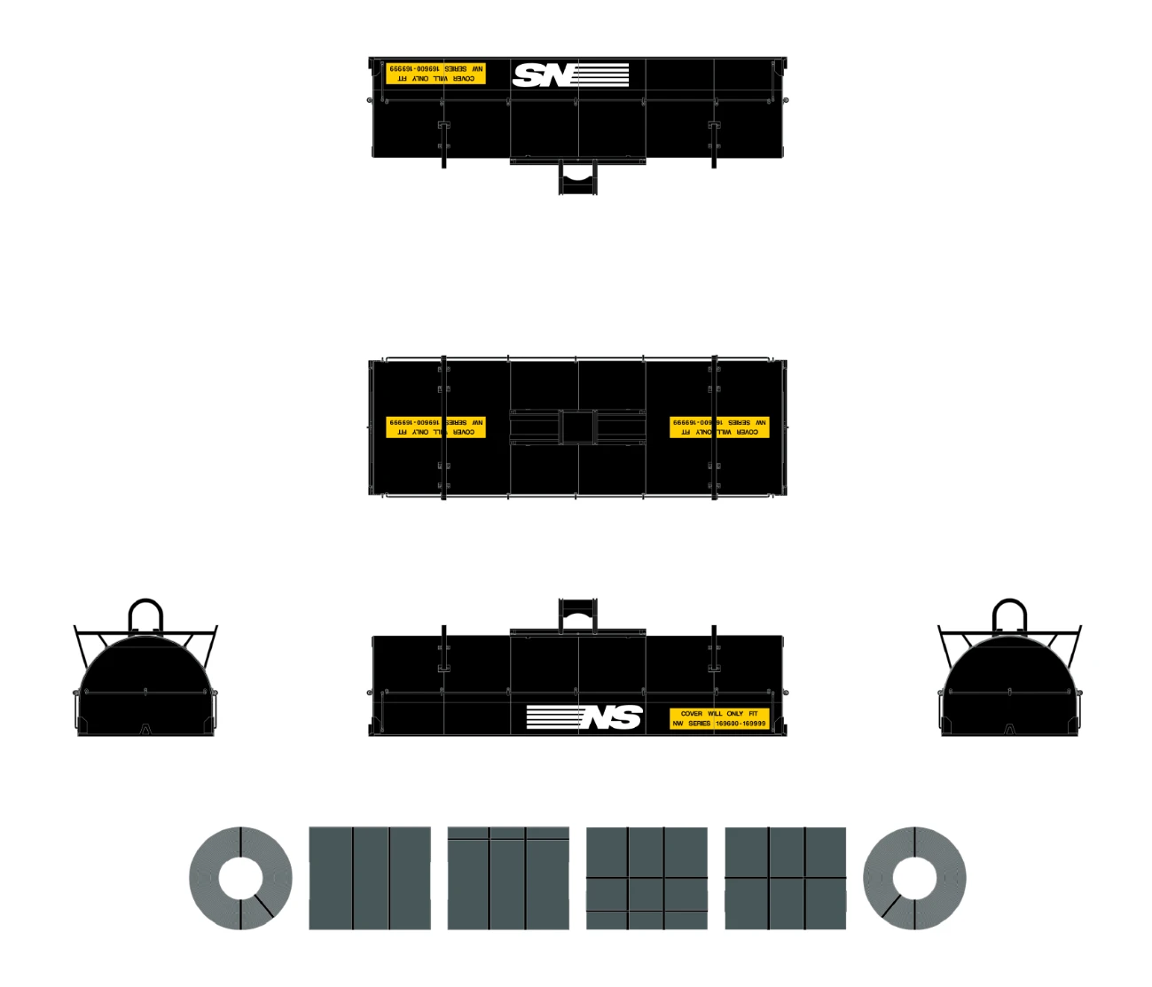ScaleTrains Rivet 38423 HO Scale Thrall 48' Coil Steel Car NS 169656 - Image 4