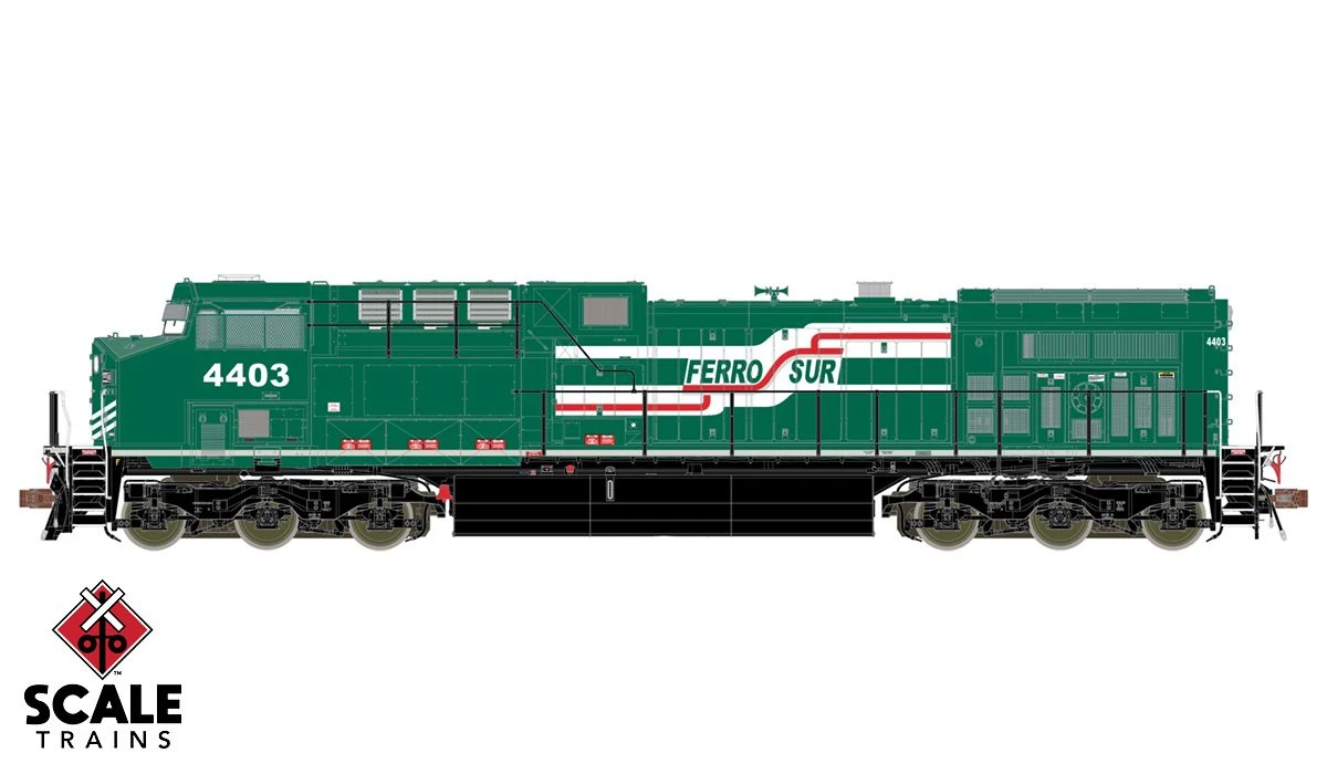 ScaleTrains Rivet 38469 HO Scale GE AC4400CW Diesel Ferrosur 4407 LokSound