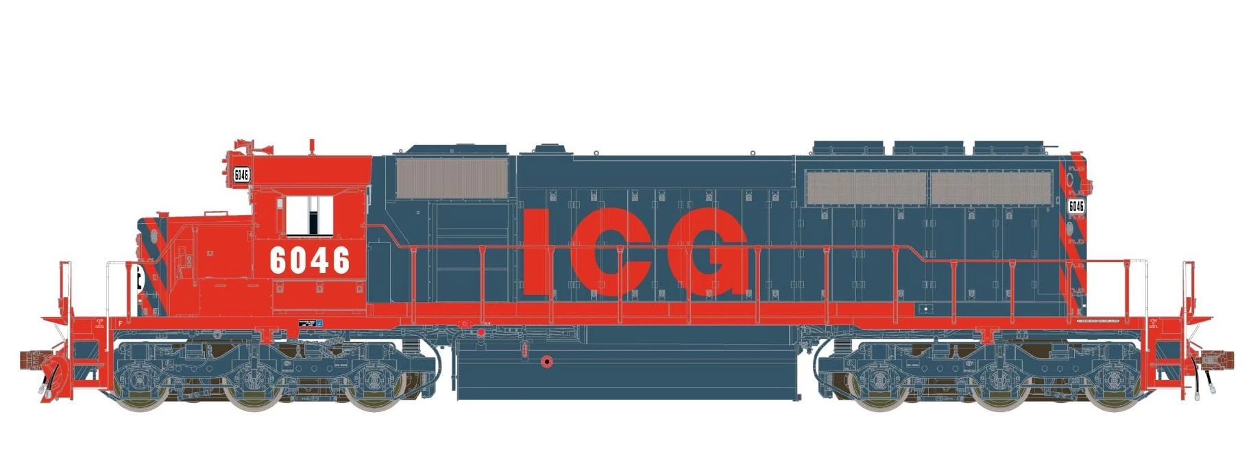 ScaleTrains Rivet 38810 HO Scale EMD SD40-2 Illinois Central Gulf ICG 6043 - DC