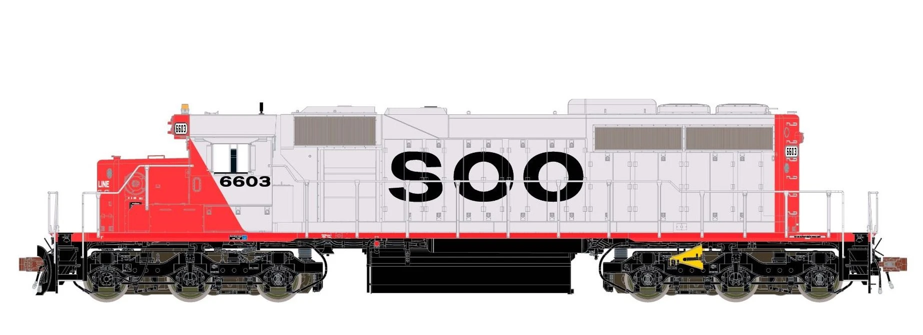 ScaleTrains Rivet 38828 HO Scale EMD SD40-2 SOO Line 6603 - DC