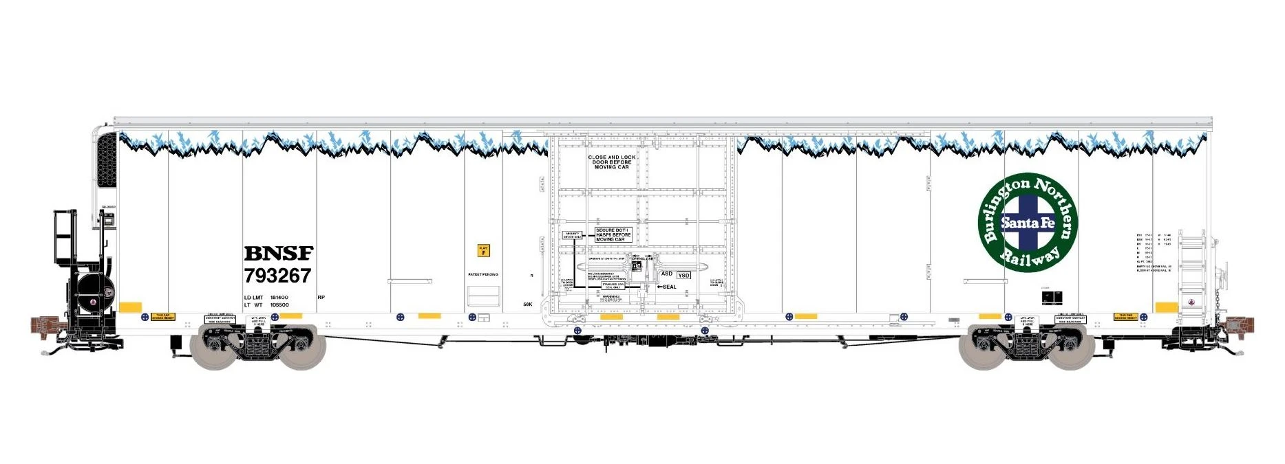 ScaleTrains Rivet 38922 HO Scale 82β 7883 Reefer ( Early Thermo King) BNSF 793296 With Sound