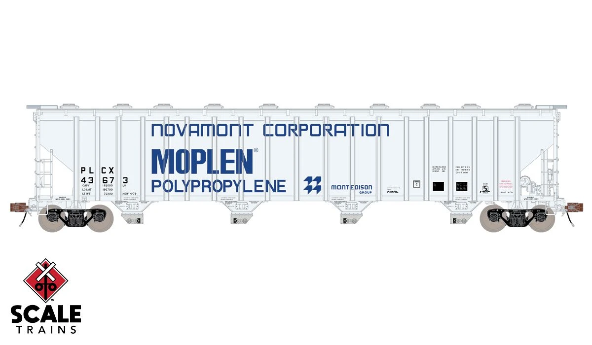 ScaleTrains Rivet Counter 33685 HO Scale PS-2 5820 Covered Hopper Novamont PLCX 43673 - Image 2