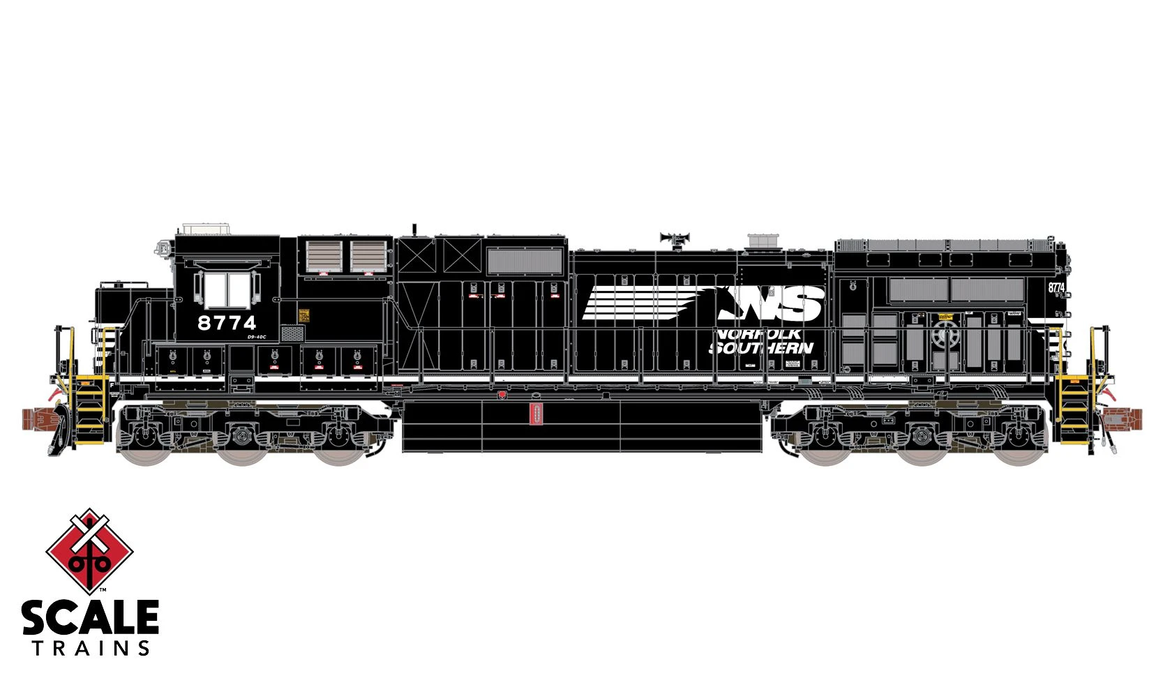 ScaleTrains Rivet Counter 38525 N Scale GE Dash 9-40C Norfolk Southern NS 8774 DCC And LokSound