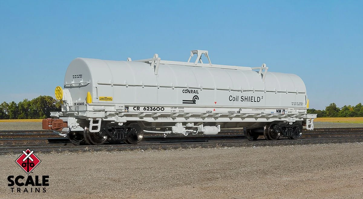 ScaleTrains Rivet N Scale 33541 Thrall-Trinity 42' Steel Coil Car Conrail "Coil Shield" CR 623647