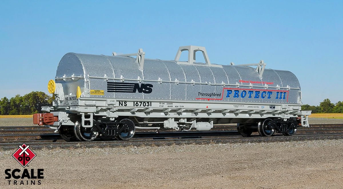 ScaleTrains Rivet N Scale 33547 42' Steel Coil Car Norfolk Southern "Protect III" NS 167195