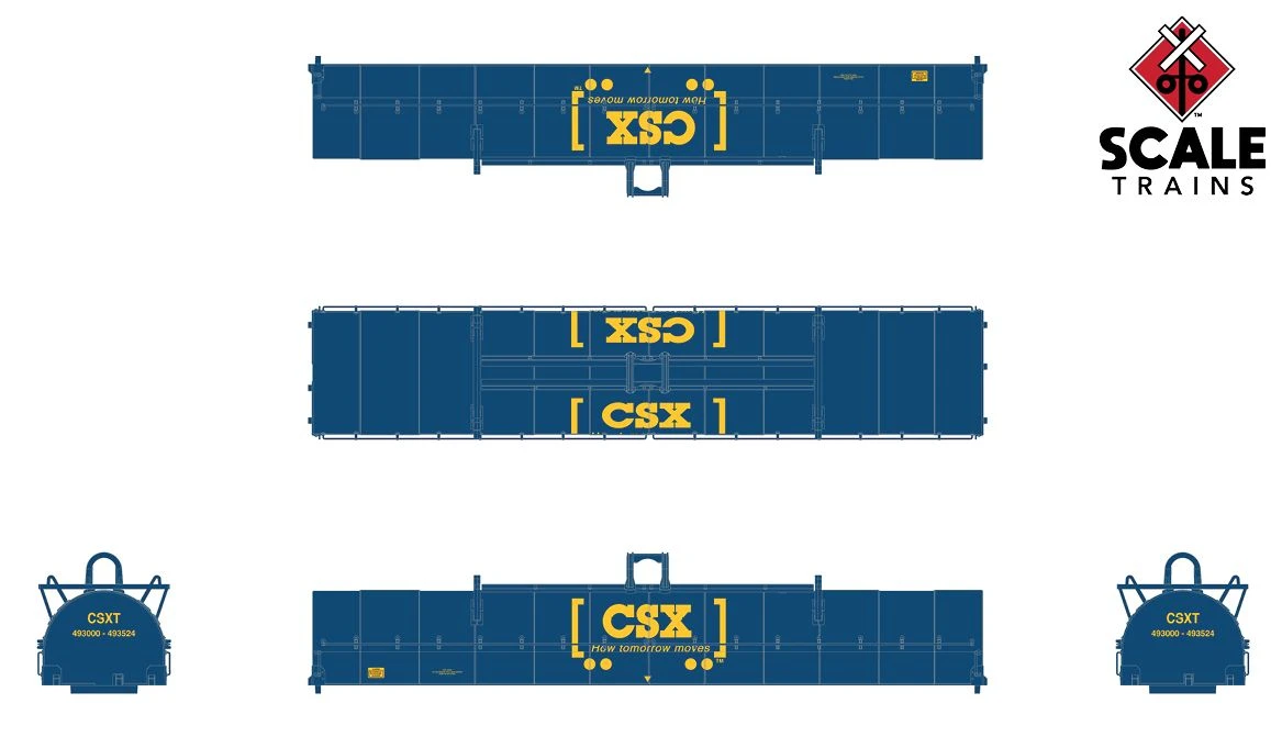 ScaleTrains Rivet N Scale 33552 Thrall-Trinity 42' Steel Coil Car "Boxcar Logo" CSX 493005 - Image 3