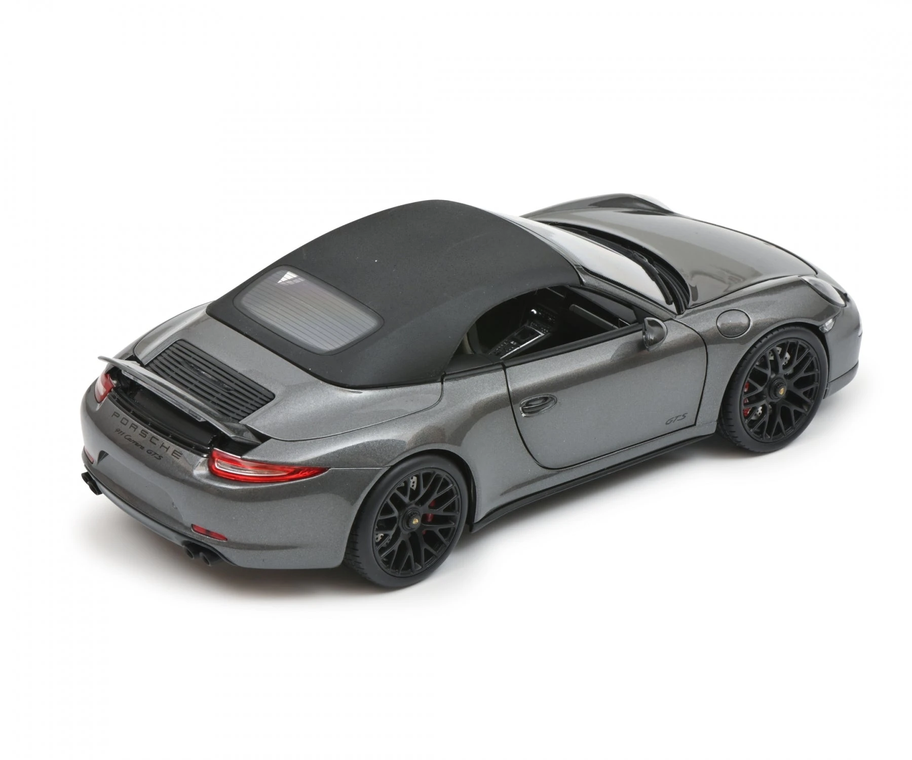 Schuco 450039800 (1:18) Porsche 911 Carrera GTS Convertable 991.1 - Grey Metallic - Image 2