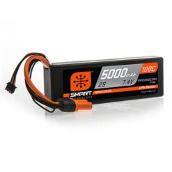 Spektrum 5000mAh 2S 7.4V 100C SMART Hardcase LiPo Battery With IC3/EC3 Connector