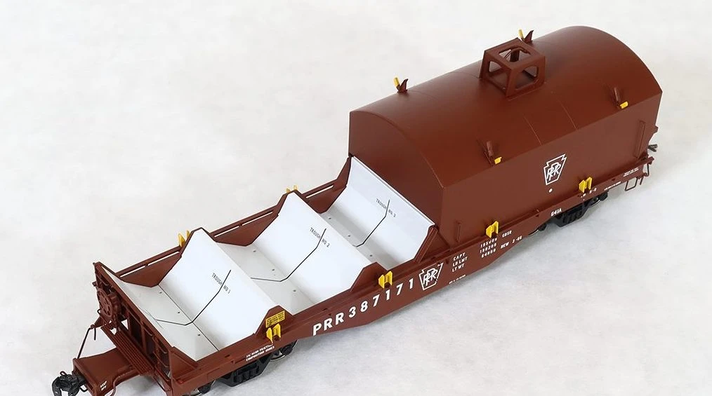 Tangent 27010 HO Scale G41a Coil Car With Hoods Pennsylvania "1966 Delivery" PRR - Image 4