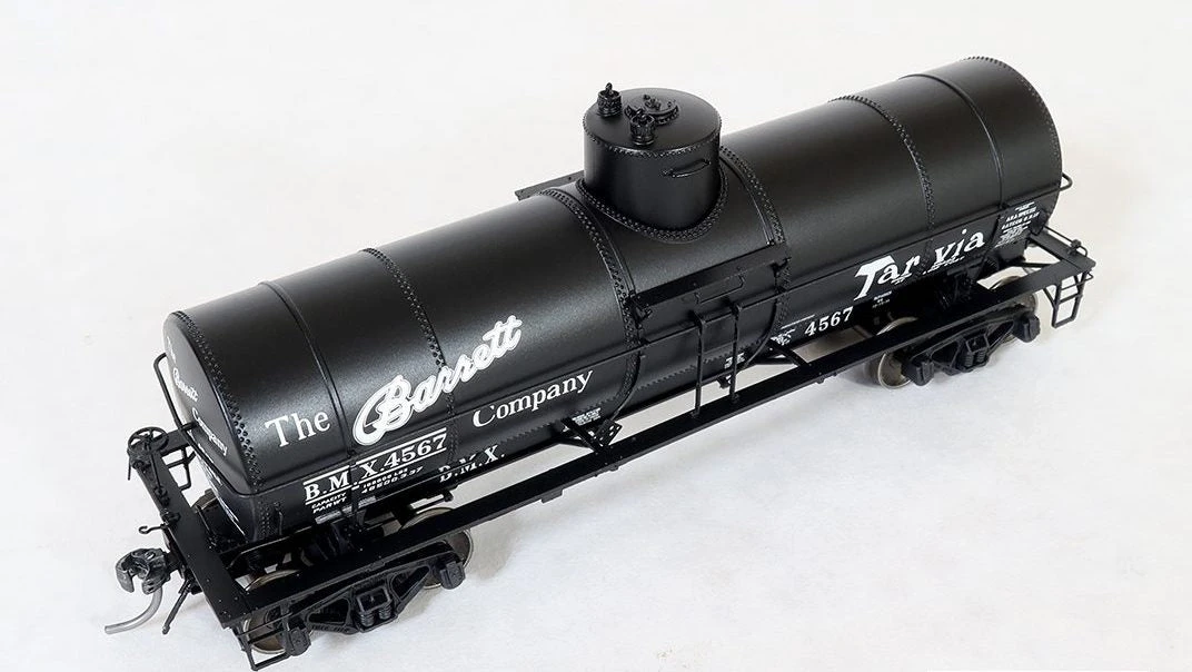 Tangent Scale Models 19067 GA 1917-design 10000 Gal Tank Car “Barrett Tarvia 1938+” BMX #s Varies - Image 3