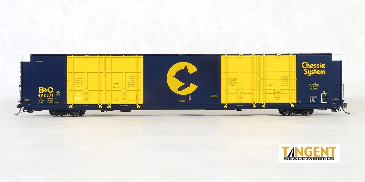 Tangent Scale Models 25510-02 HO Scale 86' Auto Parts Boxcar Chessie System B&O 492362 - Image 2