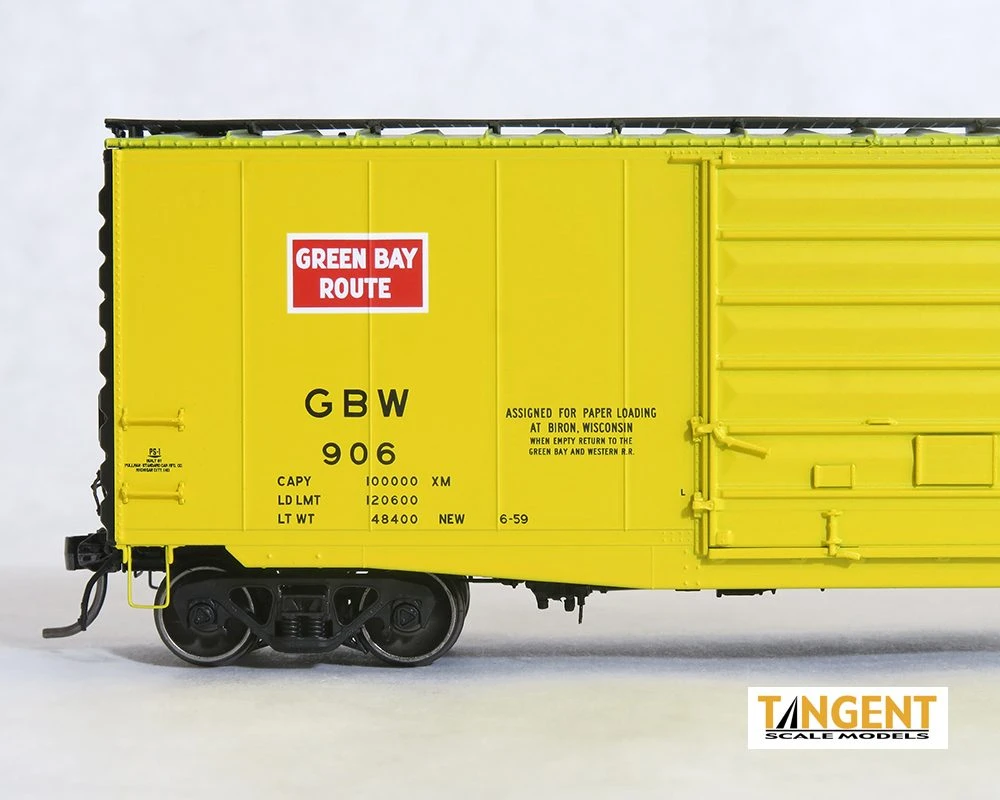 Tangent Scale Models 26012-04 HO Scale 40' PS-1 9' Door Boxcar Green Bay & Western GBW 932 - Image 2
