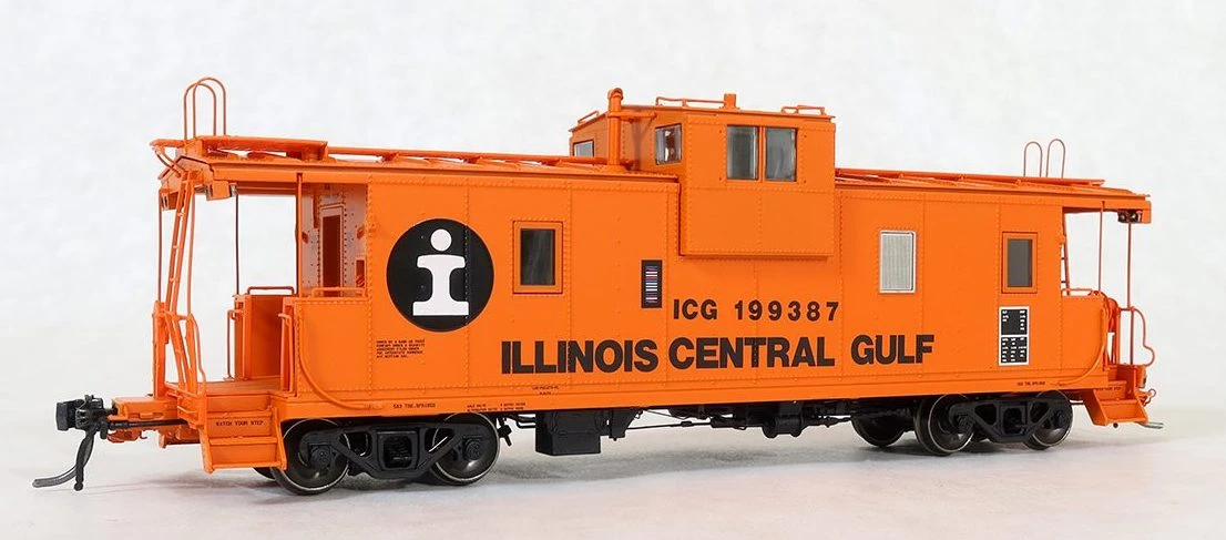 Tangent Scale Models 60211 IC Centralia Steel Wide Vision Caboose Illinois Central Gulf "1974 +"ICG