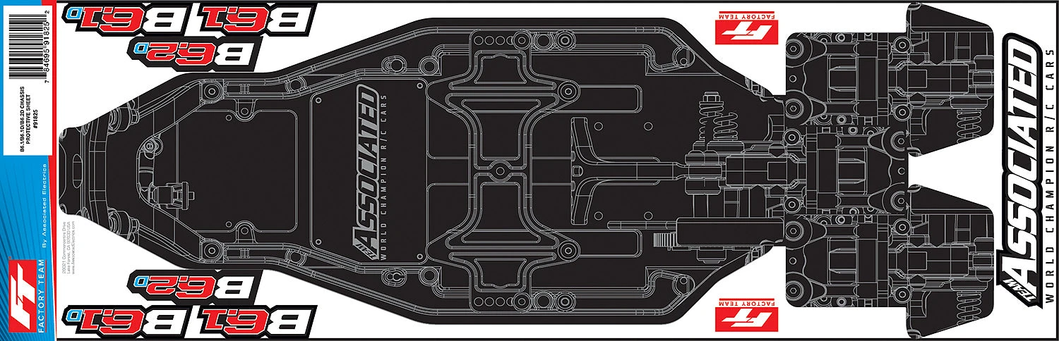 Team Associated 91825 Factory Team Chassis Protector Sheet For B6 And B6.1