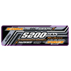 Team EAM 5200 50C Graph-X Mudboss 7.4V 2S LiPo Battery With Deans Connector