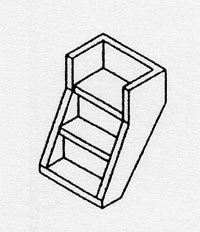 The Bethlehem Car Works 8 HO Scale Passenger Car Steps 4Pack