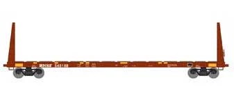 Athearn HO 90543 60' Bulkhead Flatcar BNSF 545188
