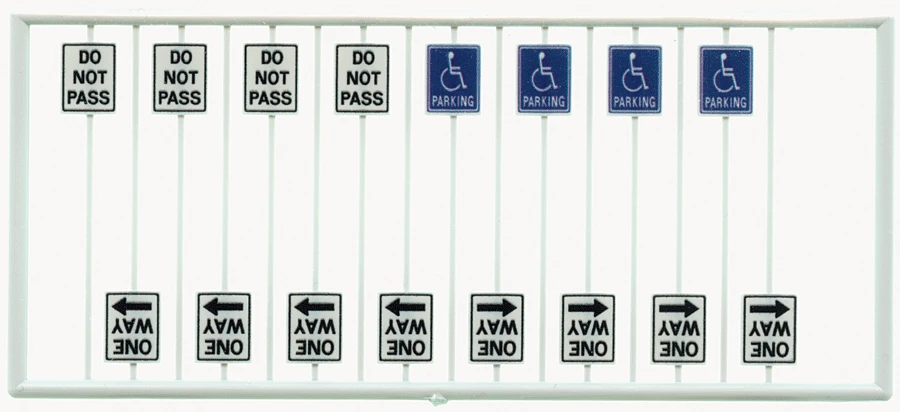 Tichy Train Group 8262 HO Scale Miscellaneous Road Signs #1 16 Pack