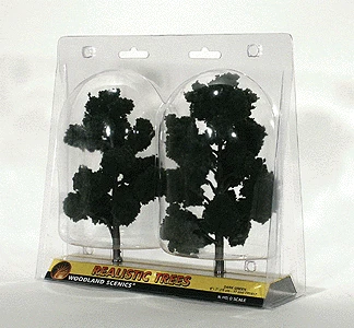 Woodland Scenics TR1517 Ready-Made Tree, Dark Green 6-7" (2-Pack) - Image 2