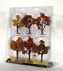 Woodland Scenics TR1541 Ready-Made Tree, Fall 3-5" (6) - Image 2