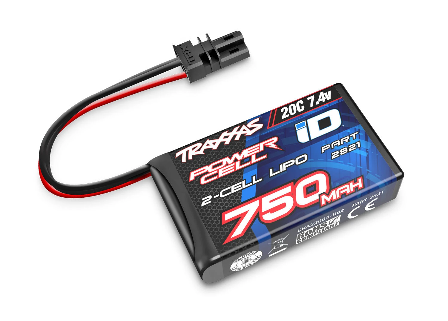 Traxxas 2821 Power Cell 750mAh 7.4V 2S 20C ID LiPo Battery