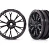 Traxxas 9472 Front Gloss Black Weld Wheels For Drag Slash 2 Pack