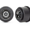 Traxxas 9473X Rear Black Chrome Weld Wheels For Drag Slash 2 Pack
