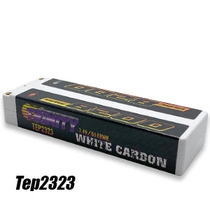 Trinity Revtech TEP2323 2S 7.4V 8200mah 150C White Carbon LiPo Battery With 5mm Bullet Connections