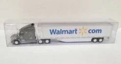 Trucks N Stuff 46114 HO Scale Gray Peterbuilt 579 With Walmart 53' Dry Van Trailer