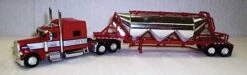 Trucks N Stuff SPEC010 Cerri Family Feed 389 Peterbuilt With Chrome Pneumatic Bulk Trailer
