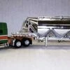 Trucks N Stuff SPEC018 Green/Orange 389 Peterbuilt With Chrome Pneumatic Bulk Trailer