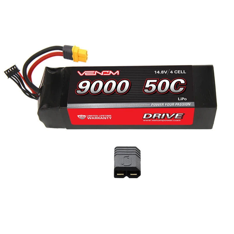 Venom 15189 DRIVE 14.8V 4S 9000mAh LiPo Battery With Uni 2.0 Traxxas Plug - Image 2