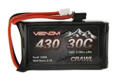 Venom DRIVE 15206 2S 7.4V 430mAh 30C LiPo Battery With JST Plug For SCX24 Crawlers