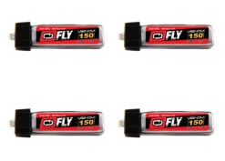 Venom FLY 25084x4 150mAh 1S 3.7V 30C LiPo Battery With JST/MCX 4 Pack