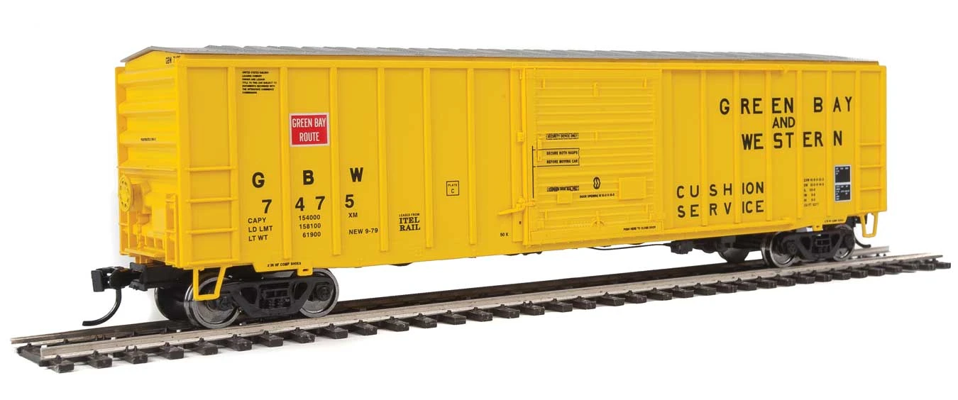 Walthers 910-1829 HO 50' ACF Boxcar Green Bay And Western GBW 7475