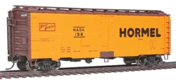Walthers 910-3502 HO Scale 40' Steel Meat Reefer, Hormel NADX #158