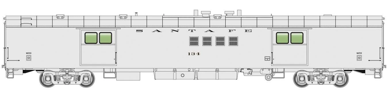 Walthers 920-827 HO Scale Santa Fe Denver Connection 3 Car Deluxe Edition Consist