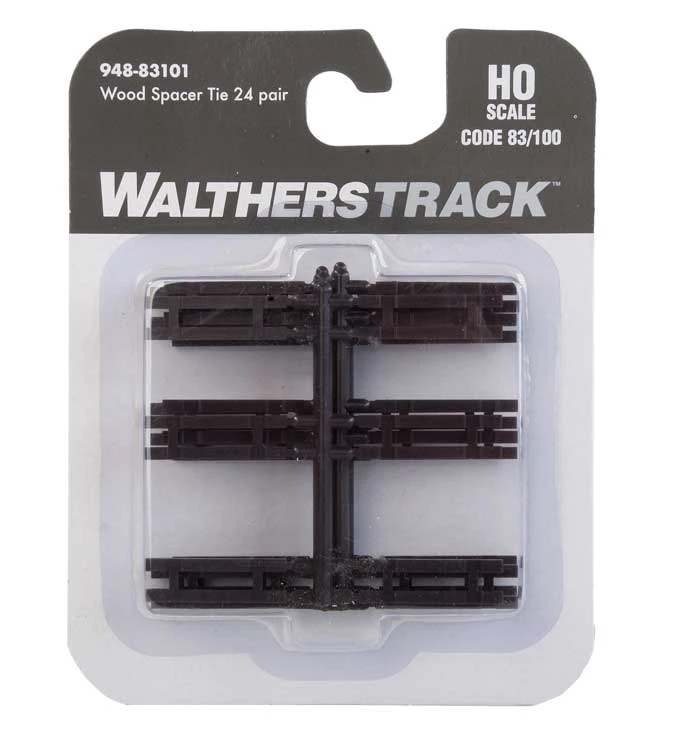 Walthers 948-83101 HO Scale Code 83 Or Code 100 Wood Tie Flex Track Spacers 24 Pack - Image 2
