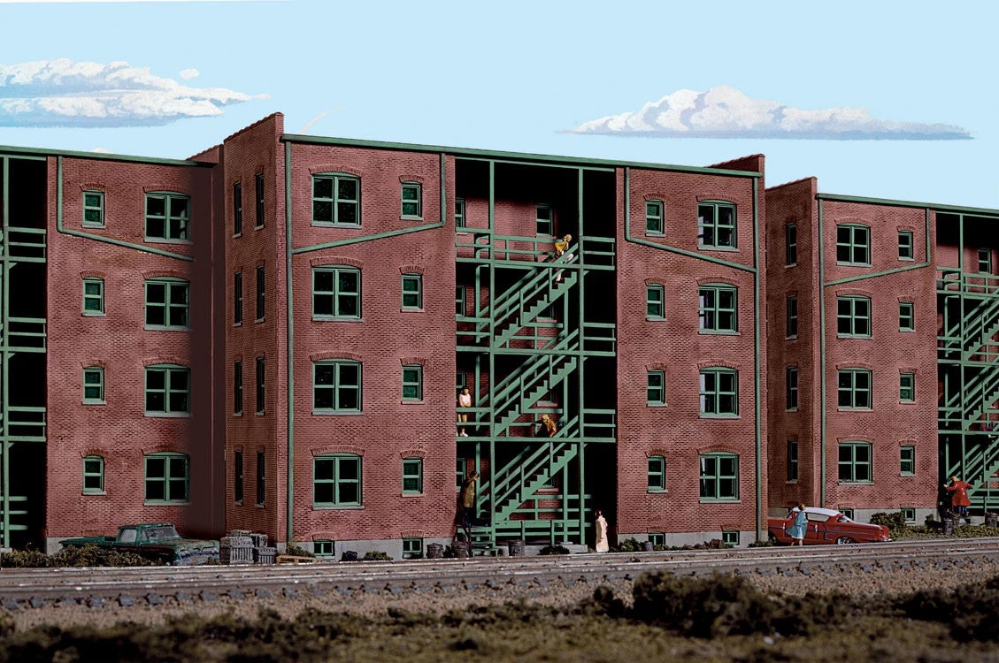 Walthers Cornerstone 933-3177 HO Scale Parkview Terrace Background Building Kit