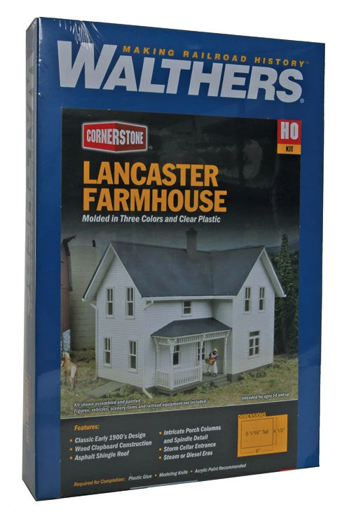 Walthers Cornerstone 933-3333 HO Scale Lancaster Farmhouse - Kit - Image 2
