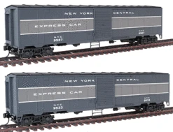 Walthers Gold Line 932-24156 HO Scale Express Car 2-Tone Gray NYC 2 Pack - NOS