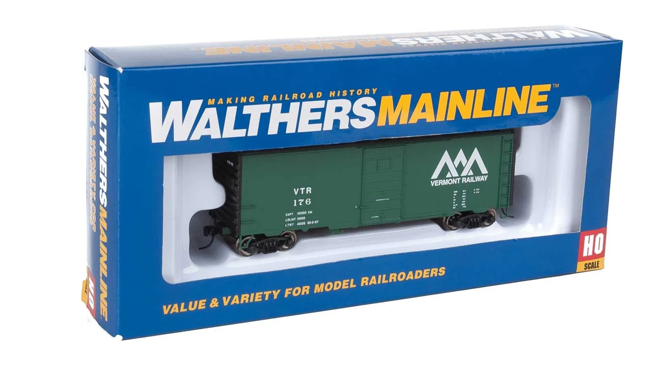 Walthers Mainline 910-1436 HOScale PS-1 40' Boxcar Vermont Railway VTR 176 - Image 3