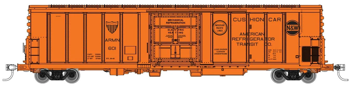 Walthers Mainline 910-3972 HO Scale 57' Mechanical Reefer American Refrigerator Transit ARMN 653