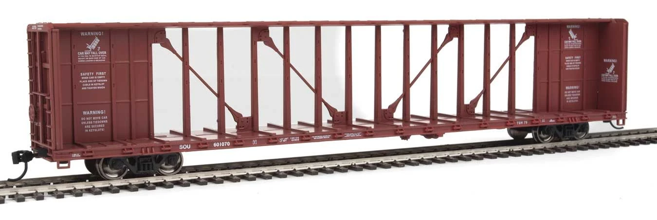 Walthers Mainline 910-4852 HO Scale 72' Centerbeam Flatcar Southern 601070