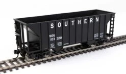 Walthers MainLine 910-56618 100 Ton 2 Bay Hopper Southern Black SOU 103320