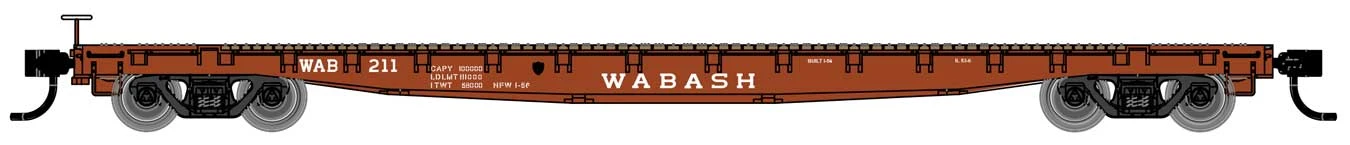 Walthers Mainline 910-6631 53' GSC Flatcar Wabash WAB 217