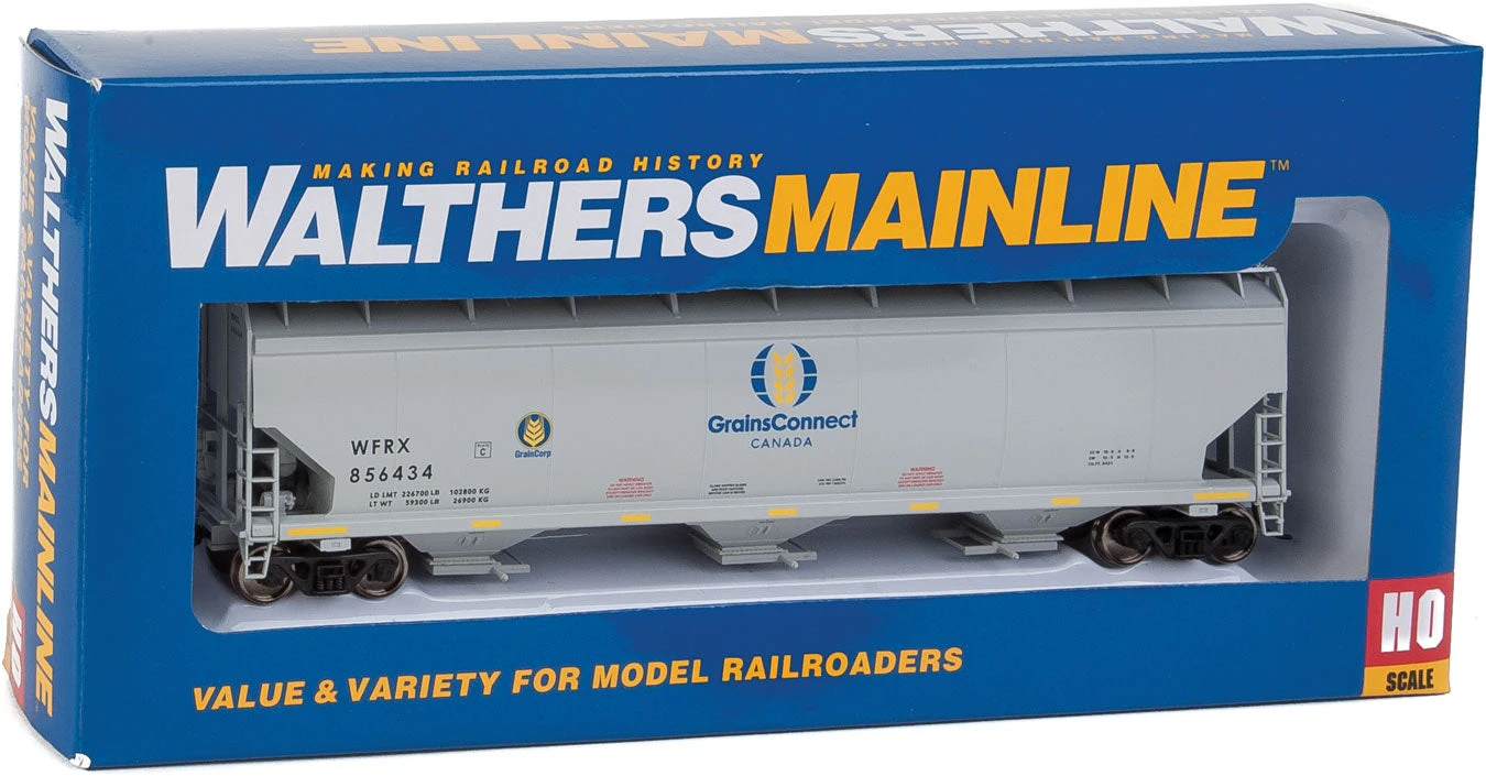Walthers Mainline 910-7645 HO Scale 60' NSC 5150 3 Bay Covered Hopper Grain Connect WFRX 856434 - Image 2